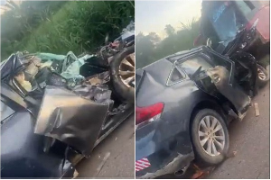 Screenshots from a video of the crash