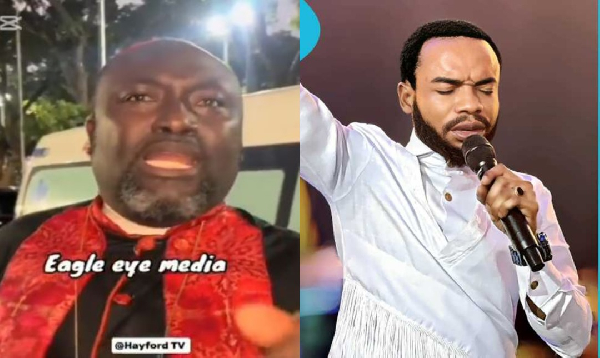 Ghanaian pastor (R) has chided Prophet Roja (L) for failing to thwart helicopter crash prophecy