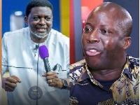 Archbishop Charles Agyin-Asare in a photo collage with Kumchacha