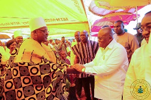 President Akufo-Addo with the Lawra Naa, Naa Puowele Karbo III