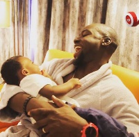 Chris Attoh and son