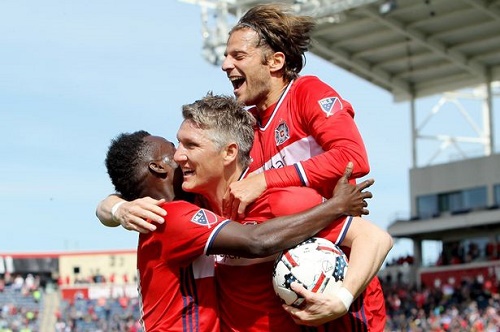 Bastian Schweinsteiger scored on his MLS debut