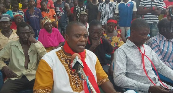 Convener of the conference, Charles Boazor addressing the press.