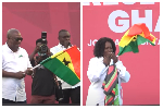 John Dramani Mahama and Prof. Jane Naana