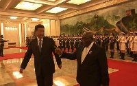 Chinese President Xi Jinping with Ghana's President, Nana Akufo-Addo