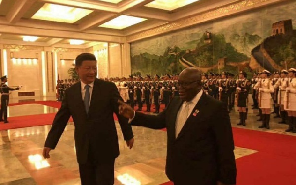 Chinese President Xi Jinping with Ghana's President, Nana Akufo-Addo