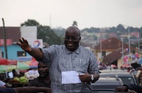 President Nana Addo Dankwah Akufo-Addo waving at Ghanaians