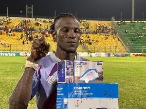 Benjamin Asare received iron and other appliance after winning the MVP