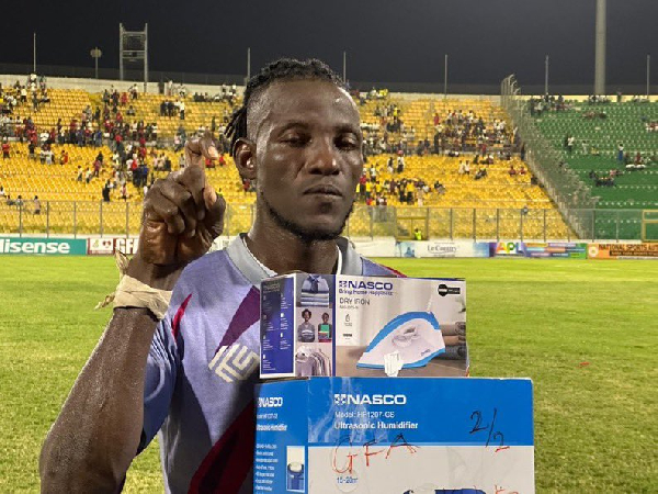 Benjamin Asare received iron and other appliance after winning the MVP