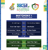 Display of the fixtures for the 2026 inter-regional U17 colts league