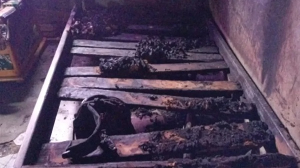 File photo of an aftermath of burnt room