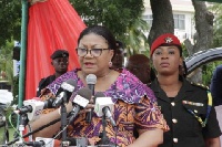 Rebecca Akufo-Addo, First Lady of Ghana delivering her address