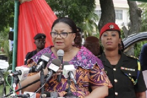 Rebecca Akufo-Addo, First Lady of Ghana delivering her address