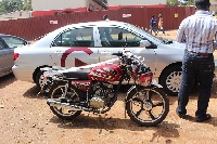 The car and motorbike
