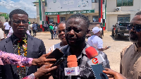 Prince Ofori Atta speaks to the media