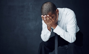 File photo of a worried man