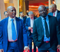 CAF President, Patrice Motsepe and Kurt Okraku