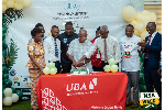 Prof. Philip Odonkor, Pro CV Family Health University (3rd R) to cut cake