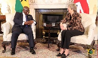 UK Prime Minister Theresa May with President Nana Akufo-Addo