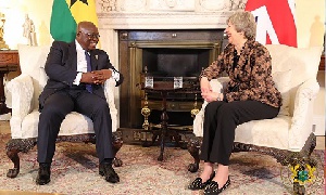 UK Prime Minister Theresa May with President Nana Akufo-Addo
