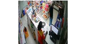 A screen grab obtained from a CCTV footage
