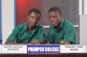 Contestants from the Prempeh college for the just ended NMSQ