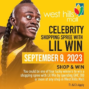 Lucky winners will hang out with Lil Win for a full day and a shop voucher to the tune of GHc2,000