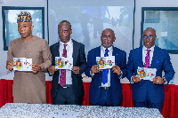 President of Ghana Olympic Committee, Richard Akpokavie (2nd from right)