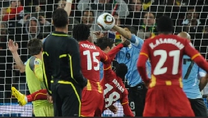 A photo from the Ghana vs Uruguay fixture in 2010 in South Africa