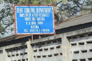 Sign post for the rent control department