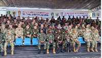 Some officers of the military during the summit