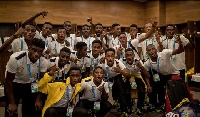 Players of Ghana pose for a group picture at the FIFA U-17 World Cup India 2017