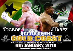 Isaac Dogboe will fight Cesar Juarez on January 6