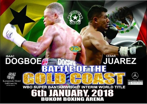 Isaac Dogboe will fight Cesar Juarez on January 6