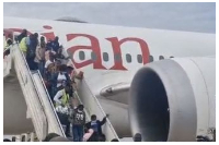 File photo of Ghanaian evacuees returning from South Africa