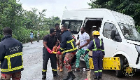 Fire service personnel treated and took the victims to the hospital