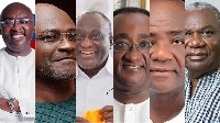 A collage of the top six aspirants from NPP’s Super Delegates Conference