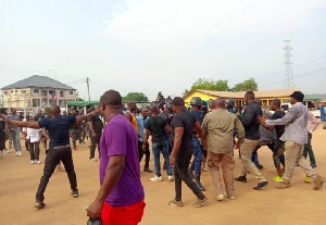 File photo of the violence that characterised the Ayawaso West Wuogon by-election in 2019