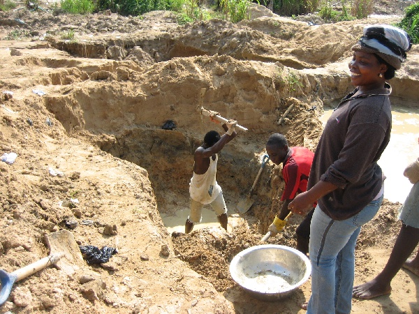 File photo of illegal miners at work