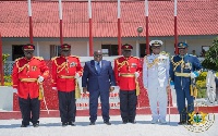 President Akufo-Addo with some army officers