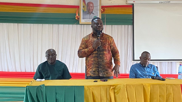 Dr Frank Amoakohene speaking during the stakeholder engagement