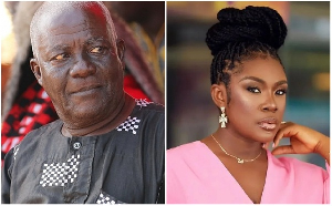 Actor Paa George (L) says Emelia Brobbey (R) has rejected him
