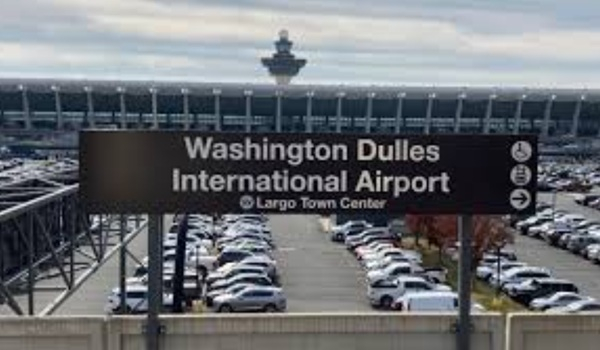 Signage of Washington Dulles International Airport