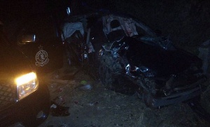 Ebony Mangled Car