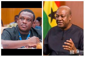 Sam George [L] and Mahama