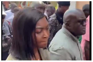 Julius Debrah, along with other top officials of NDC have arrived in Akwatia