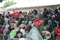 Nana Oye Lithur making a presentation in the Northern Region