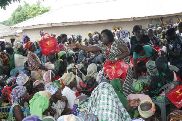 Nana Oye Lithur making a presentation in the Northern Region