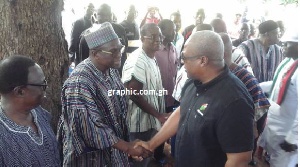 Former President Mahama mourns with Alban Bagbin