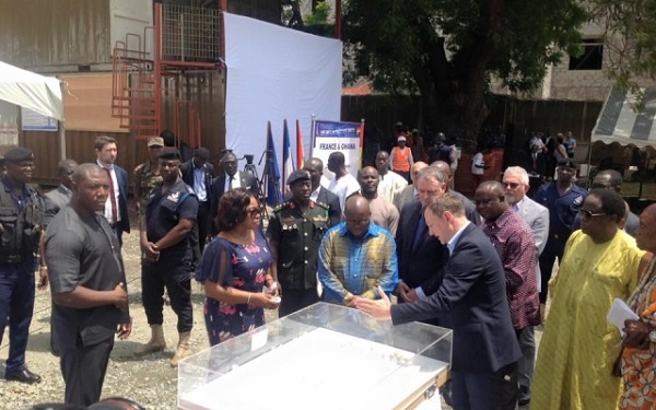 President Akufo-Addo with some other dignitaries cutting the sod